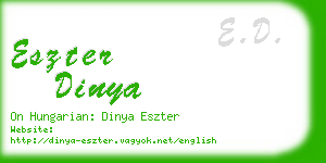 eszter dinya business card